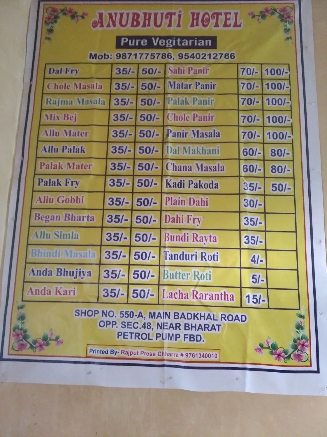 Menu 2