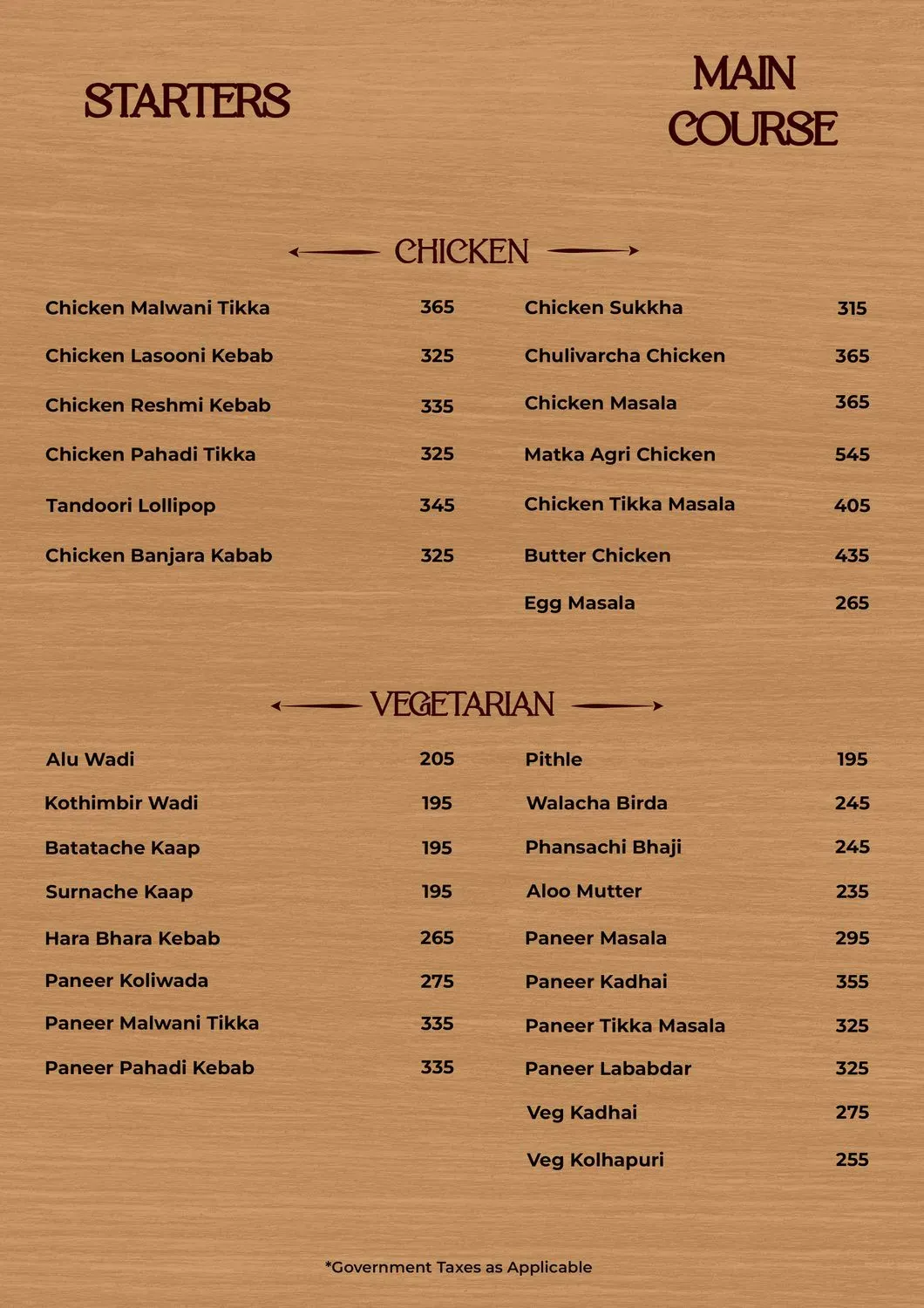 Menu 1