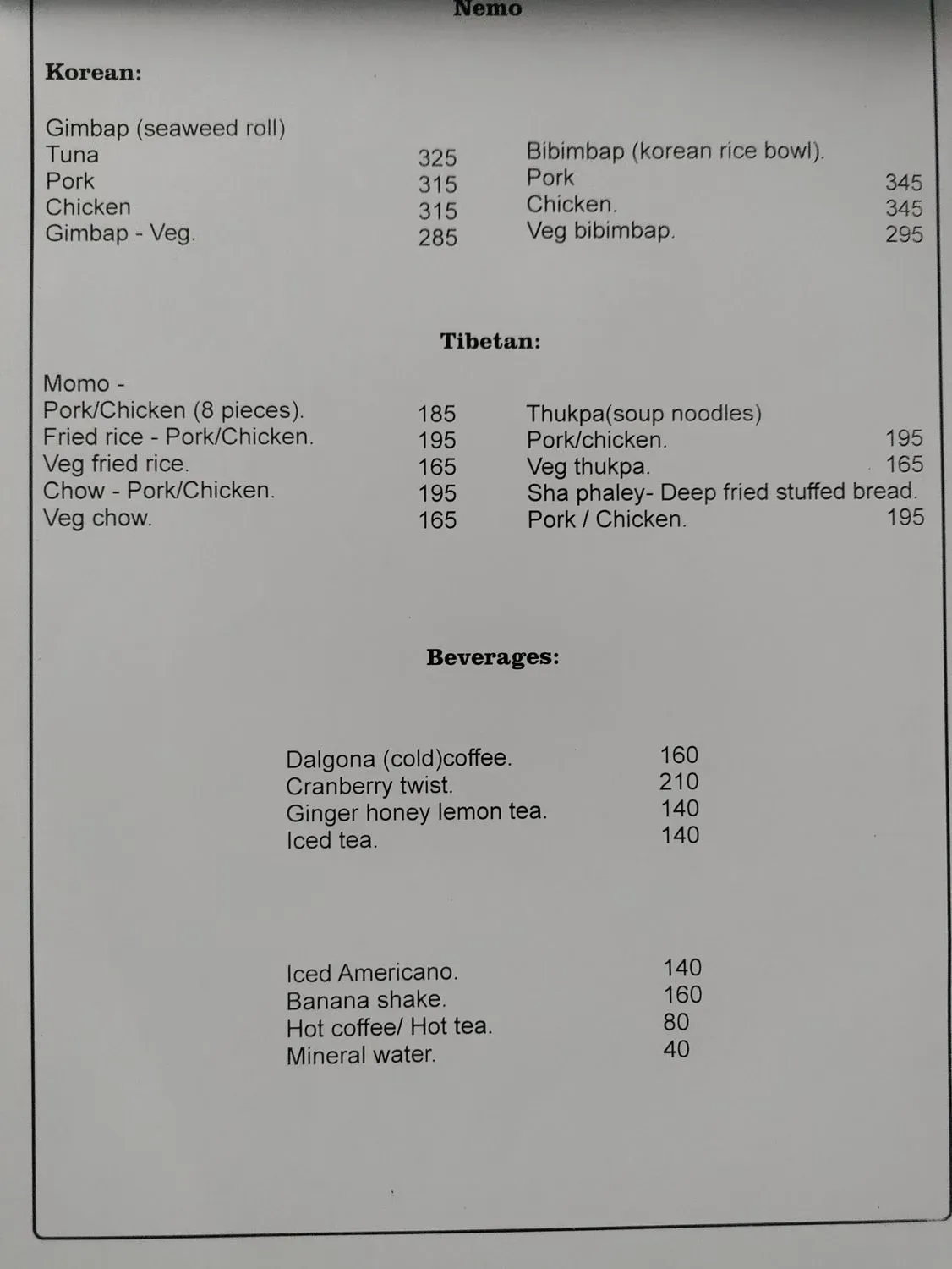 Menu 2