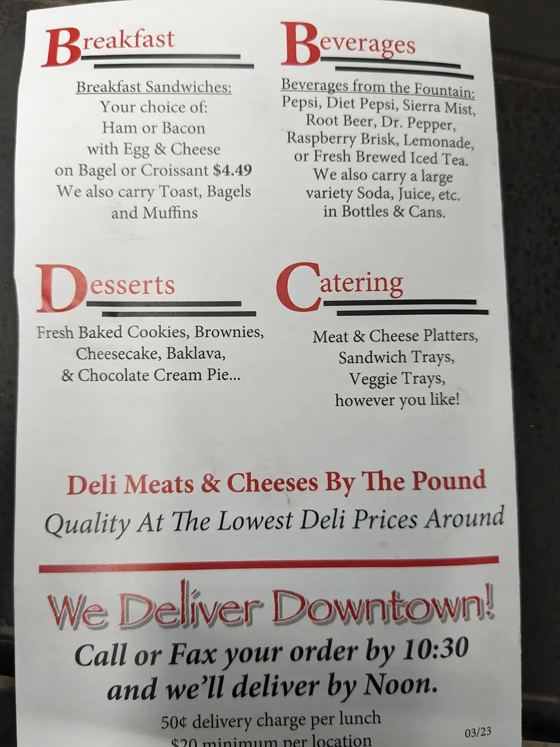 Menu 1