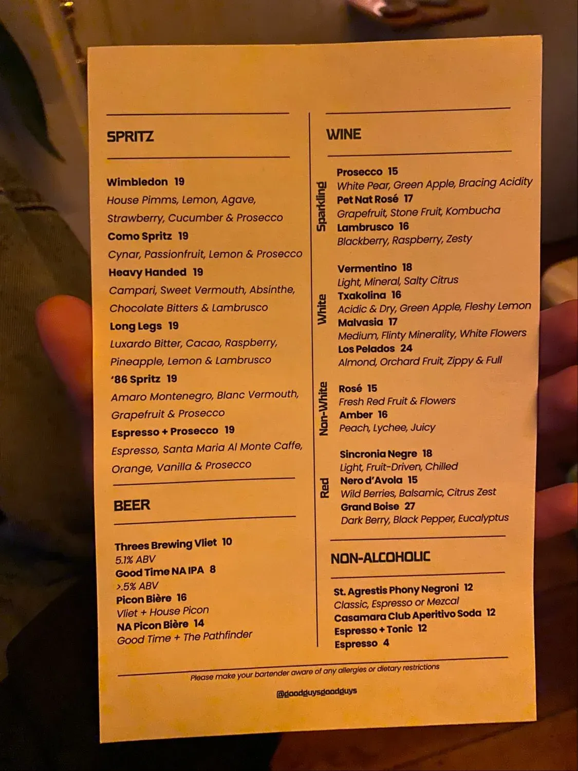 Menu 1