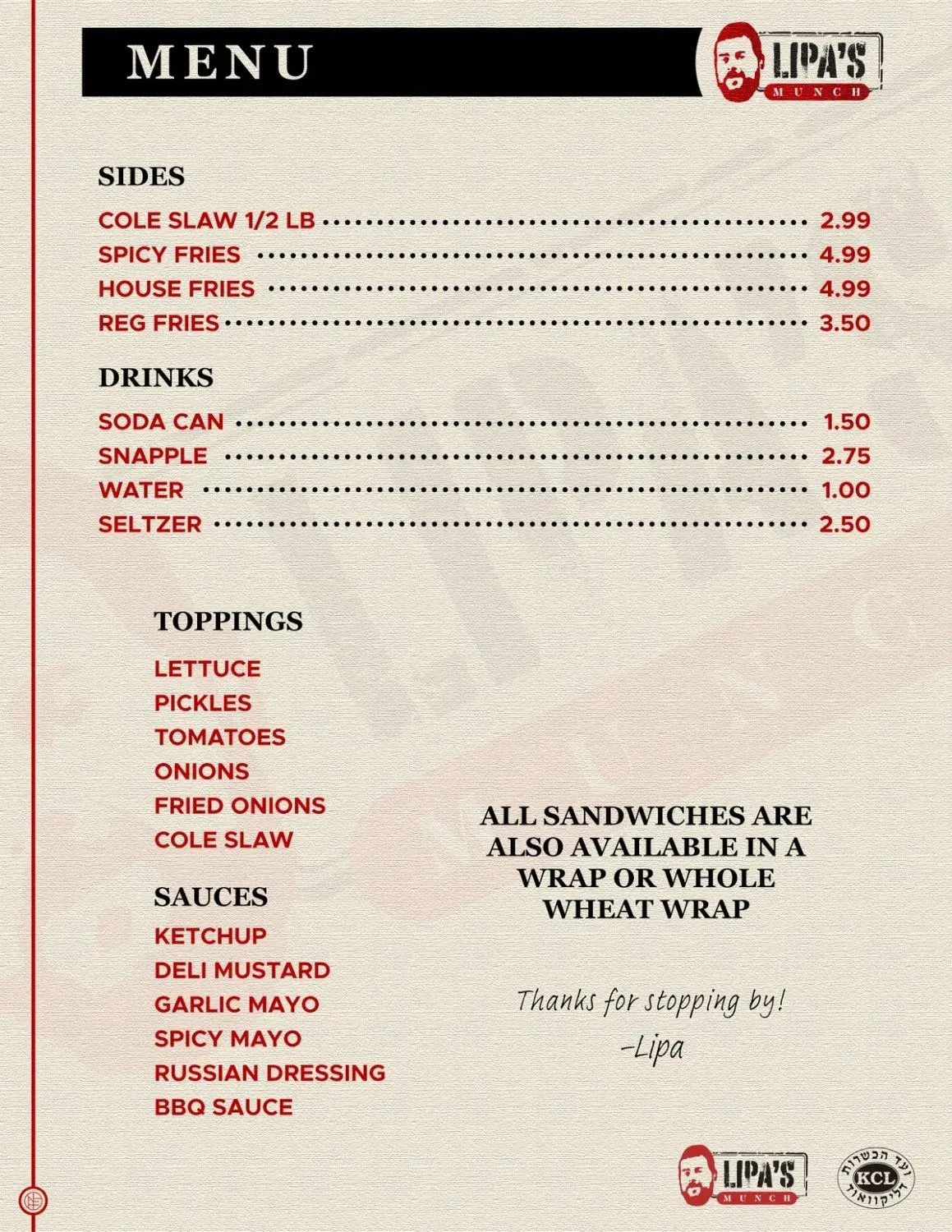 Menu 1