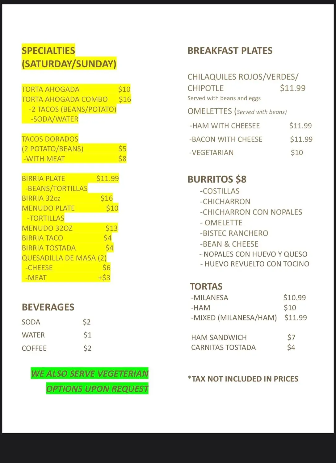 Menu 1