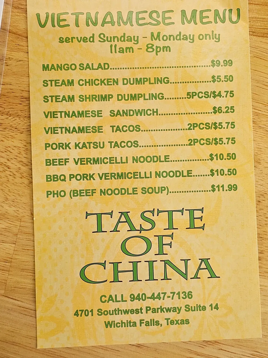 Menu 2