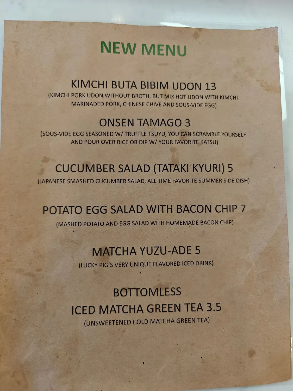 Menu 5