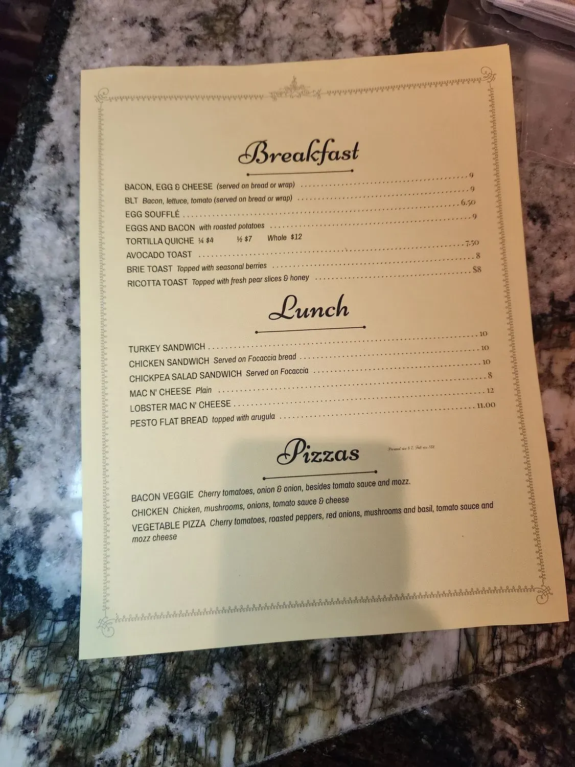 Menu 1