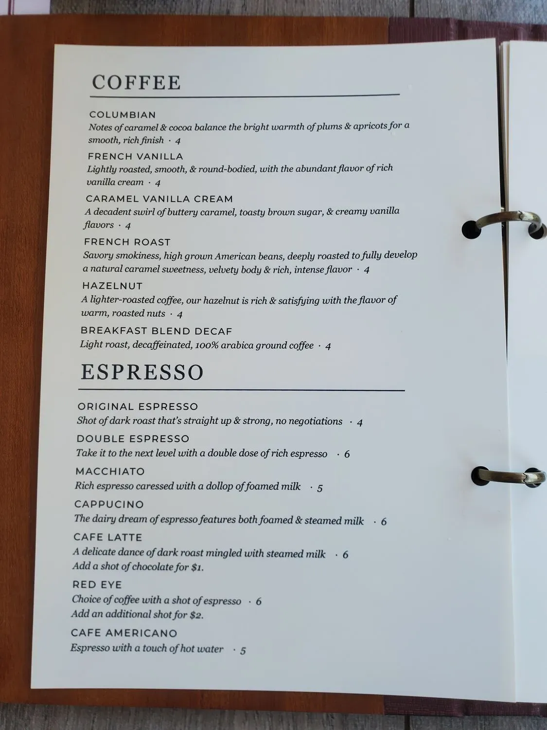 Menu 6