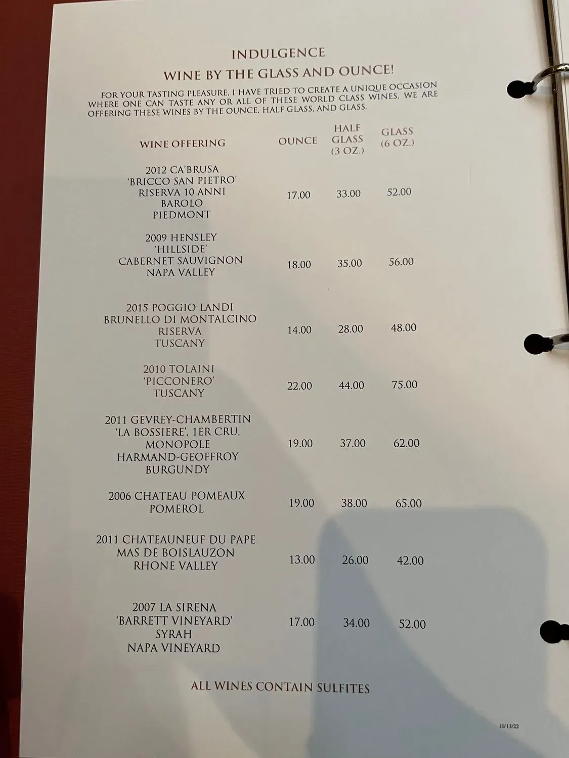 Menu 1