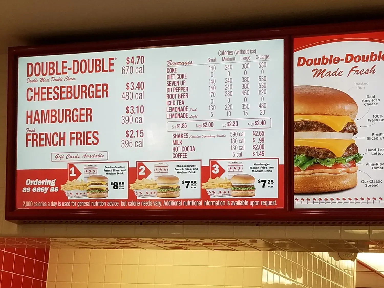 In-N-Out Burger Menu - Updated November 2025