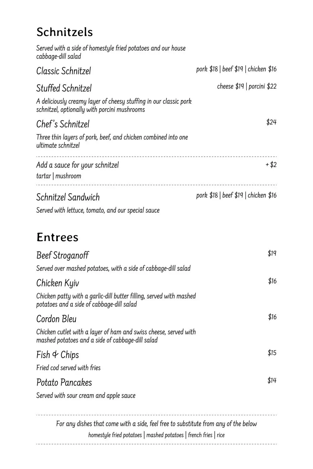 Menu 1