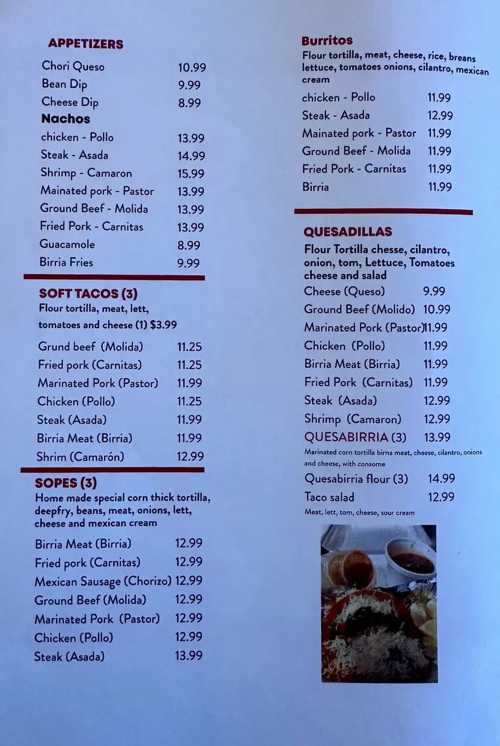 Menu 1