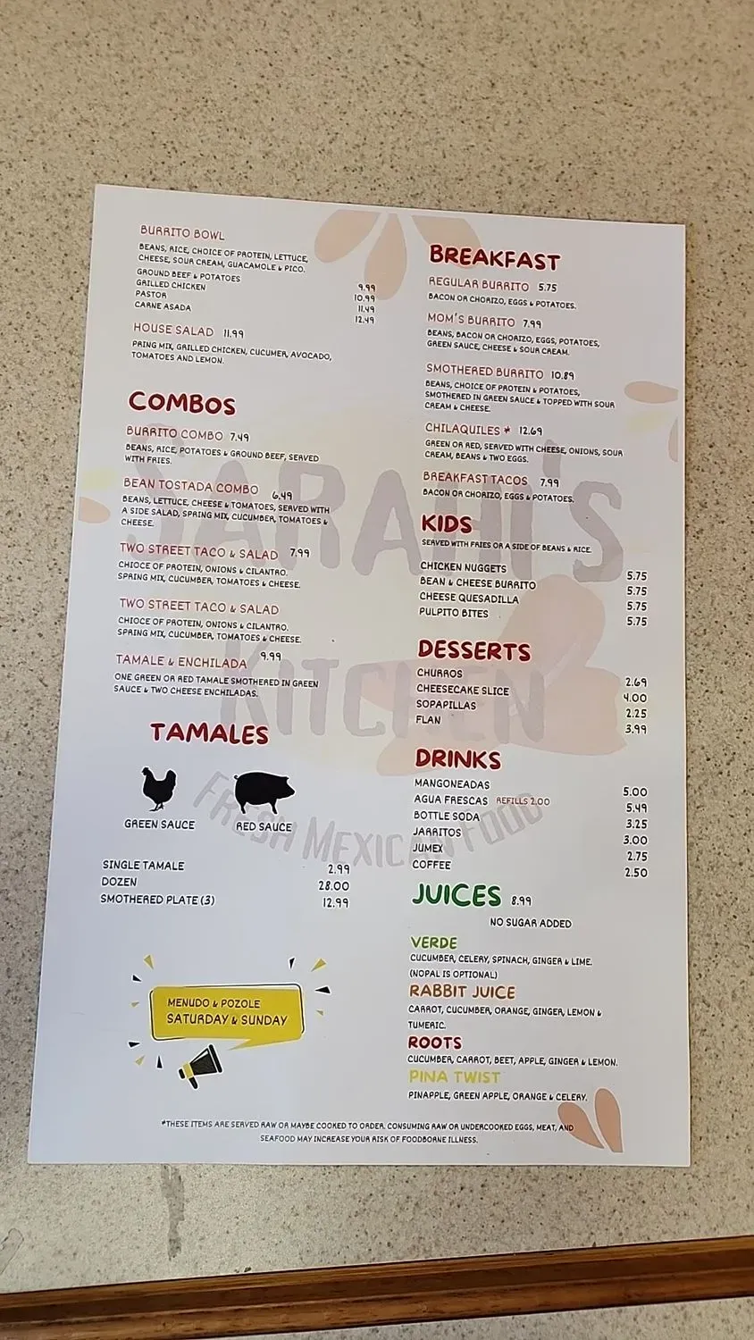 Menu 1