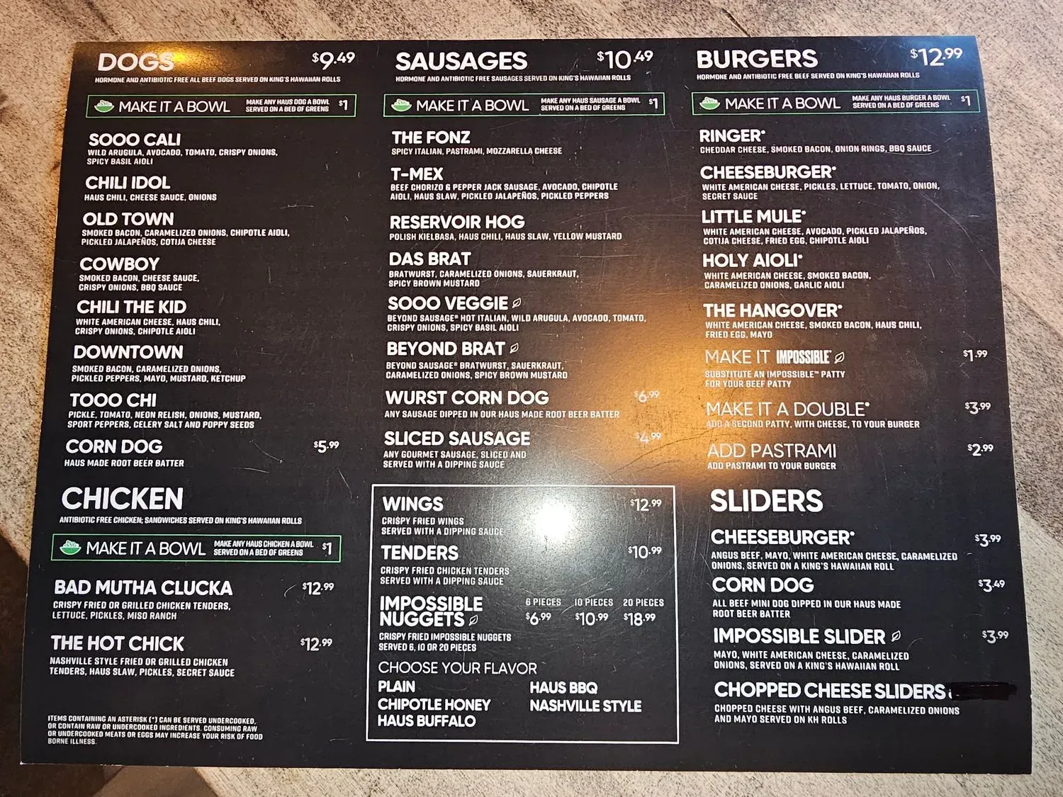 Menu 1