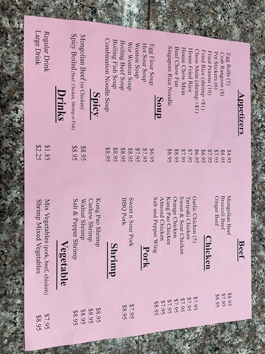 Menu 1