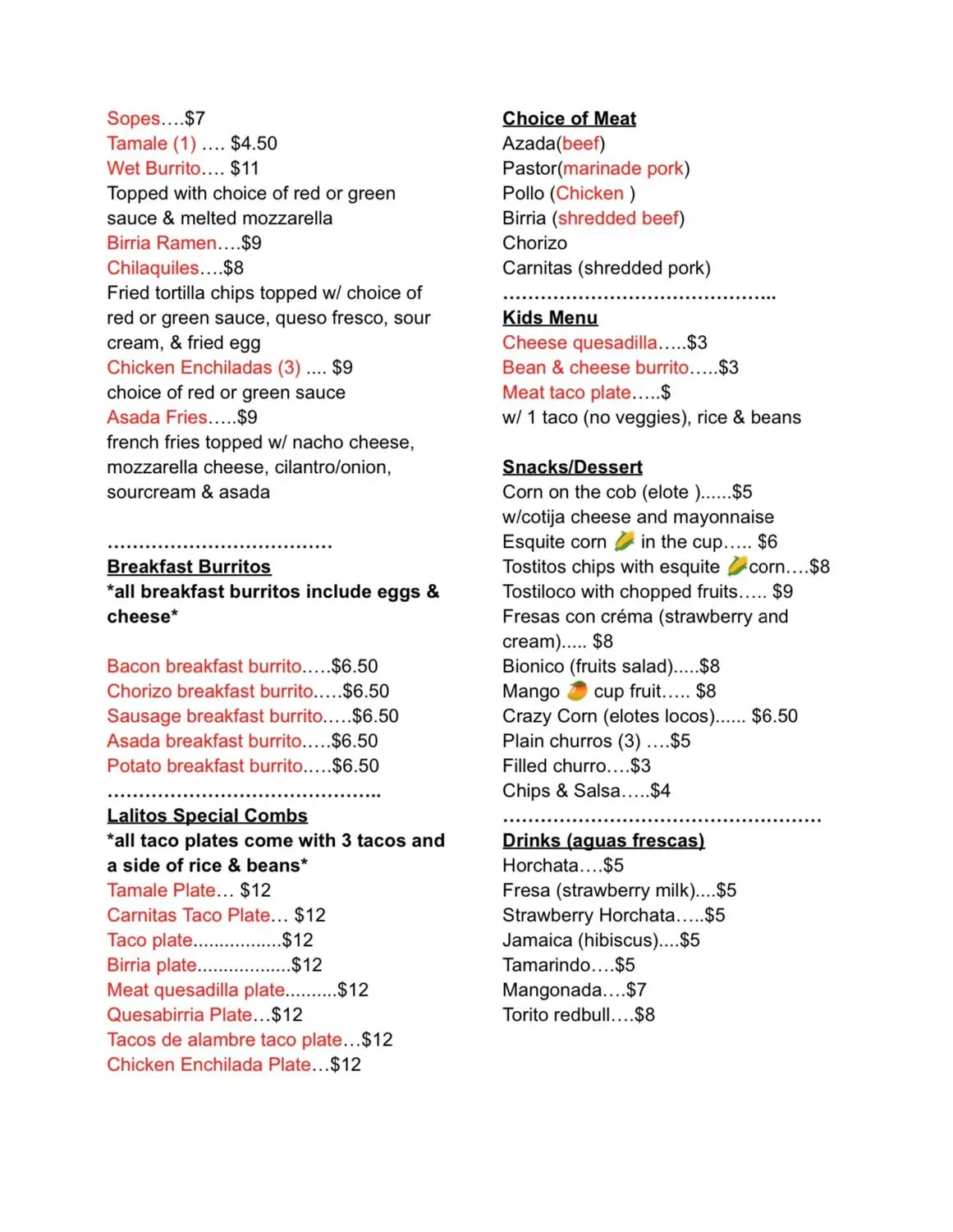 Menu 2