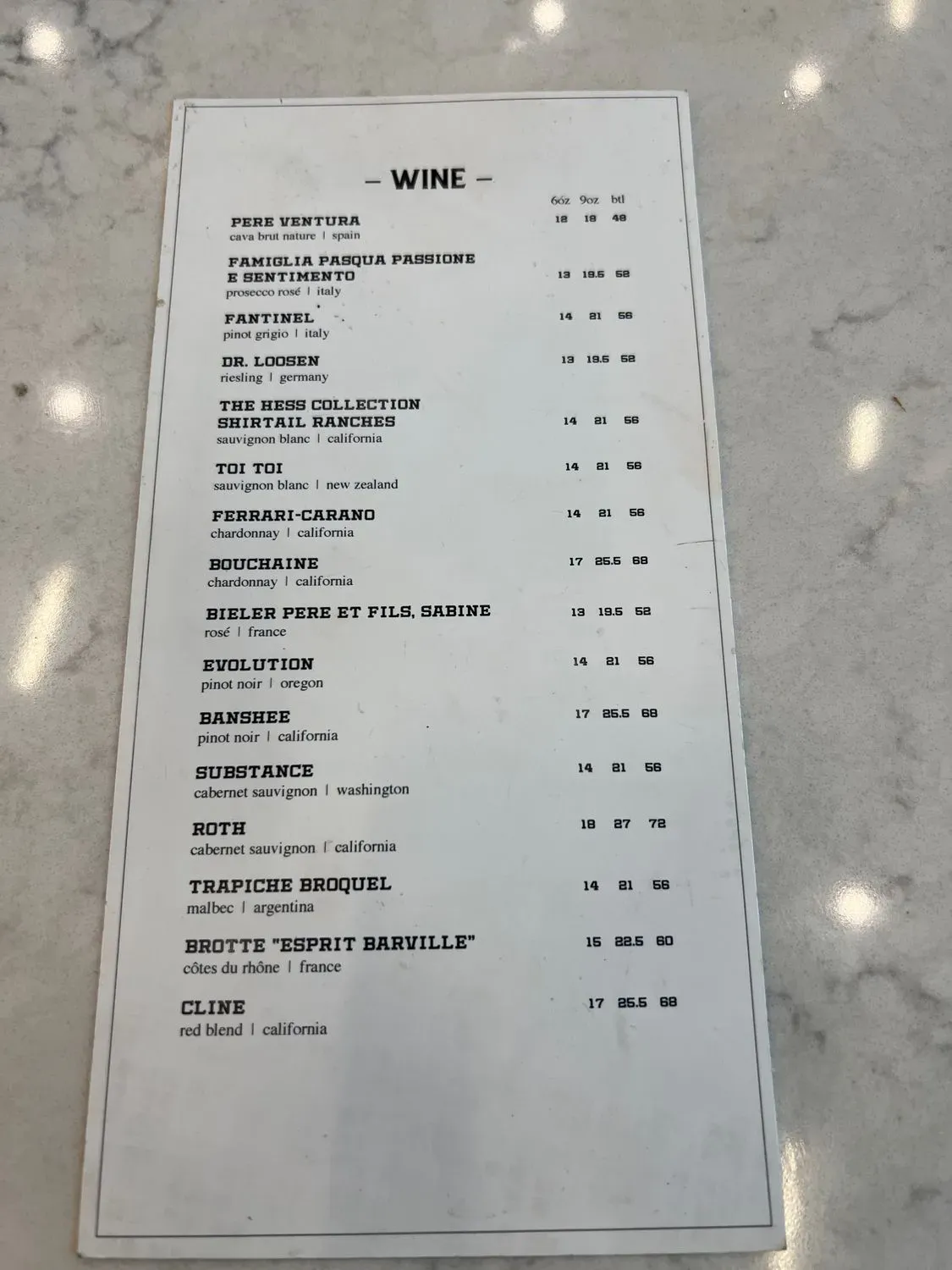 Menu 5