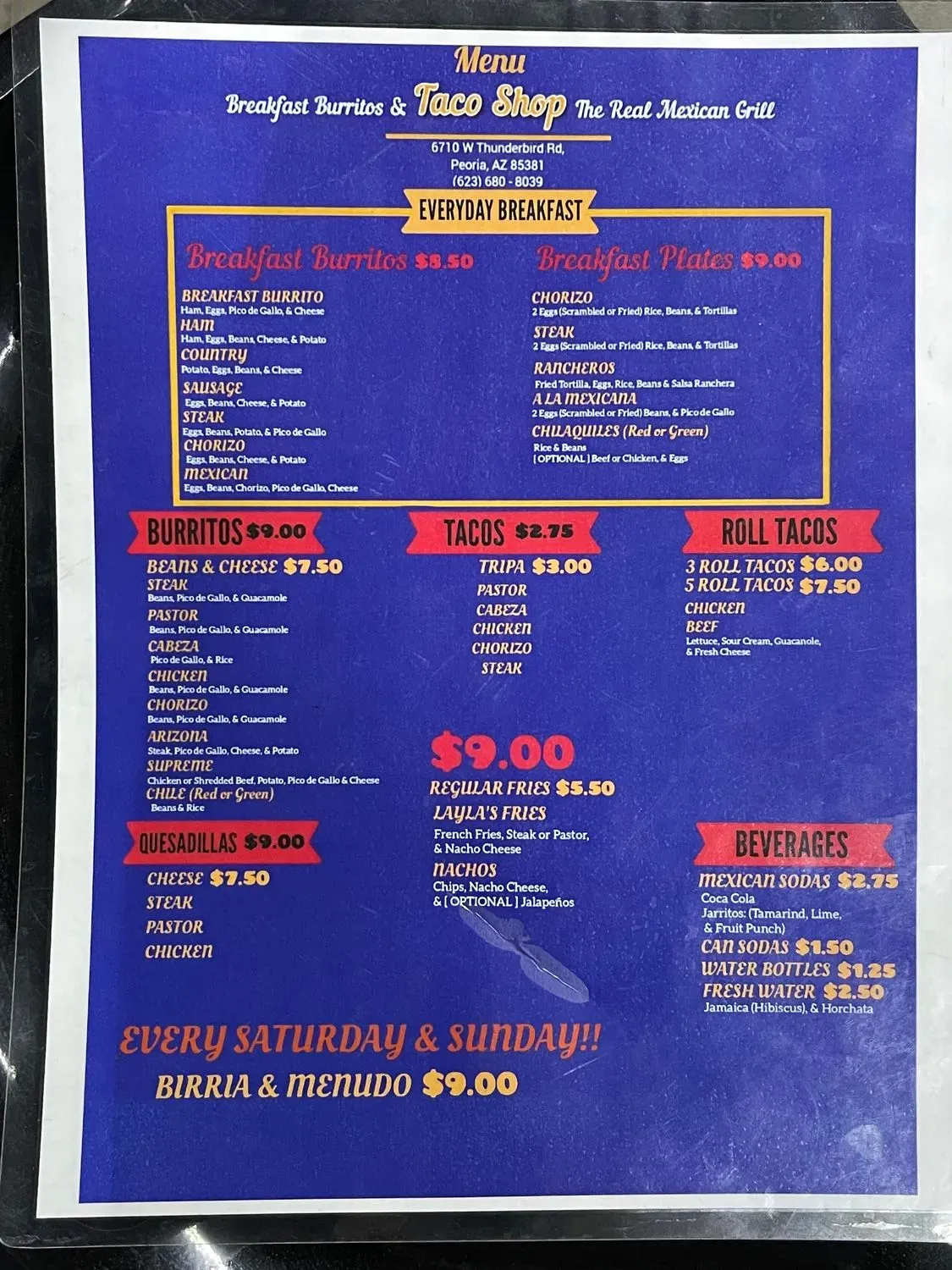 Menu 1