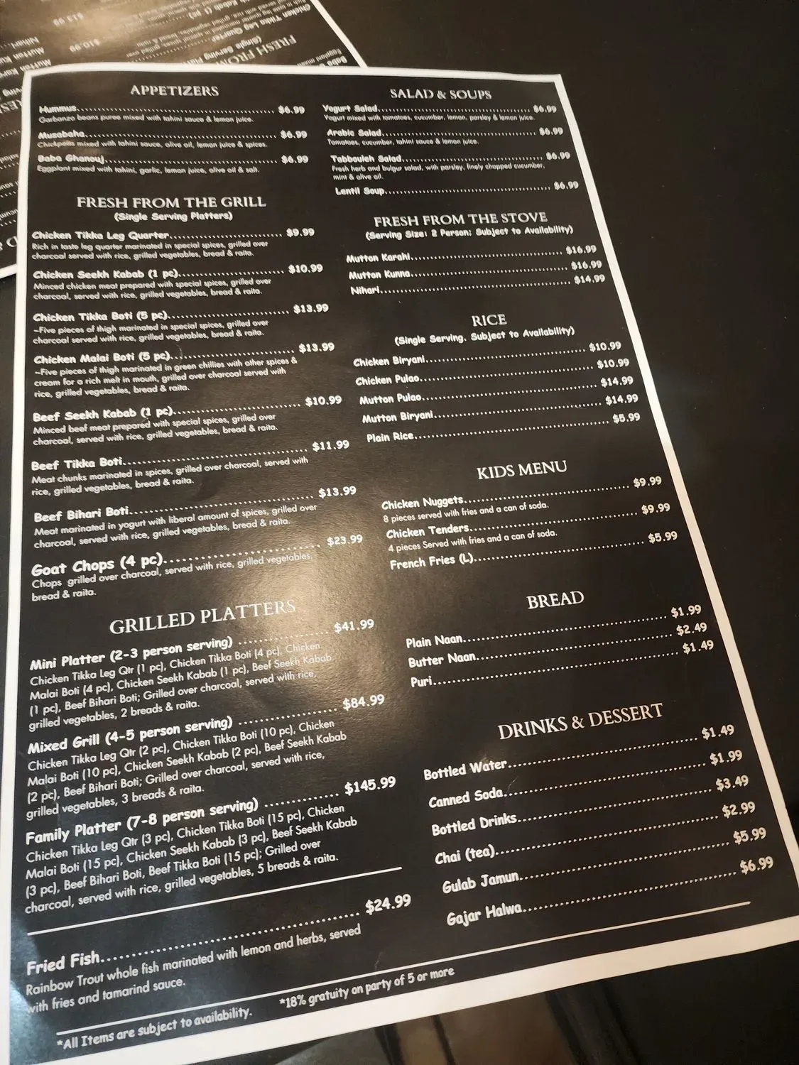 Menu 5