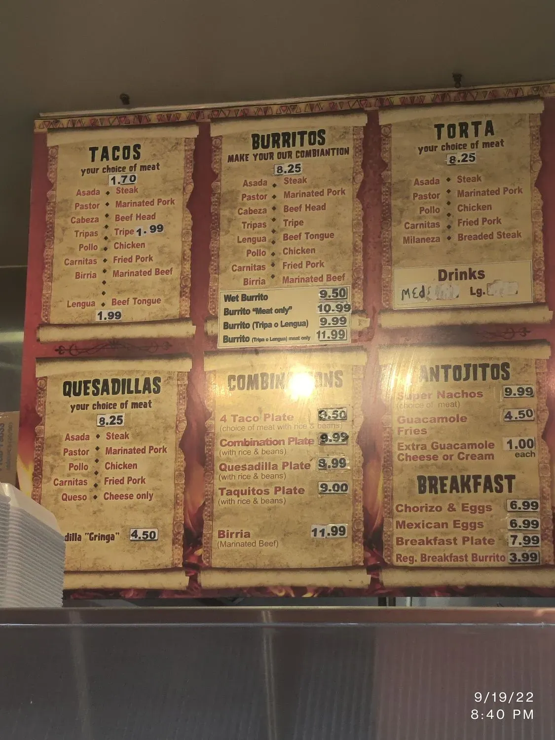 Menu 1