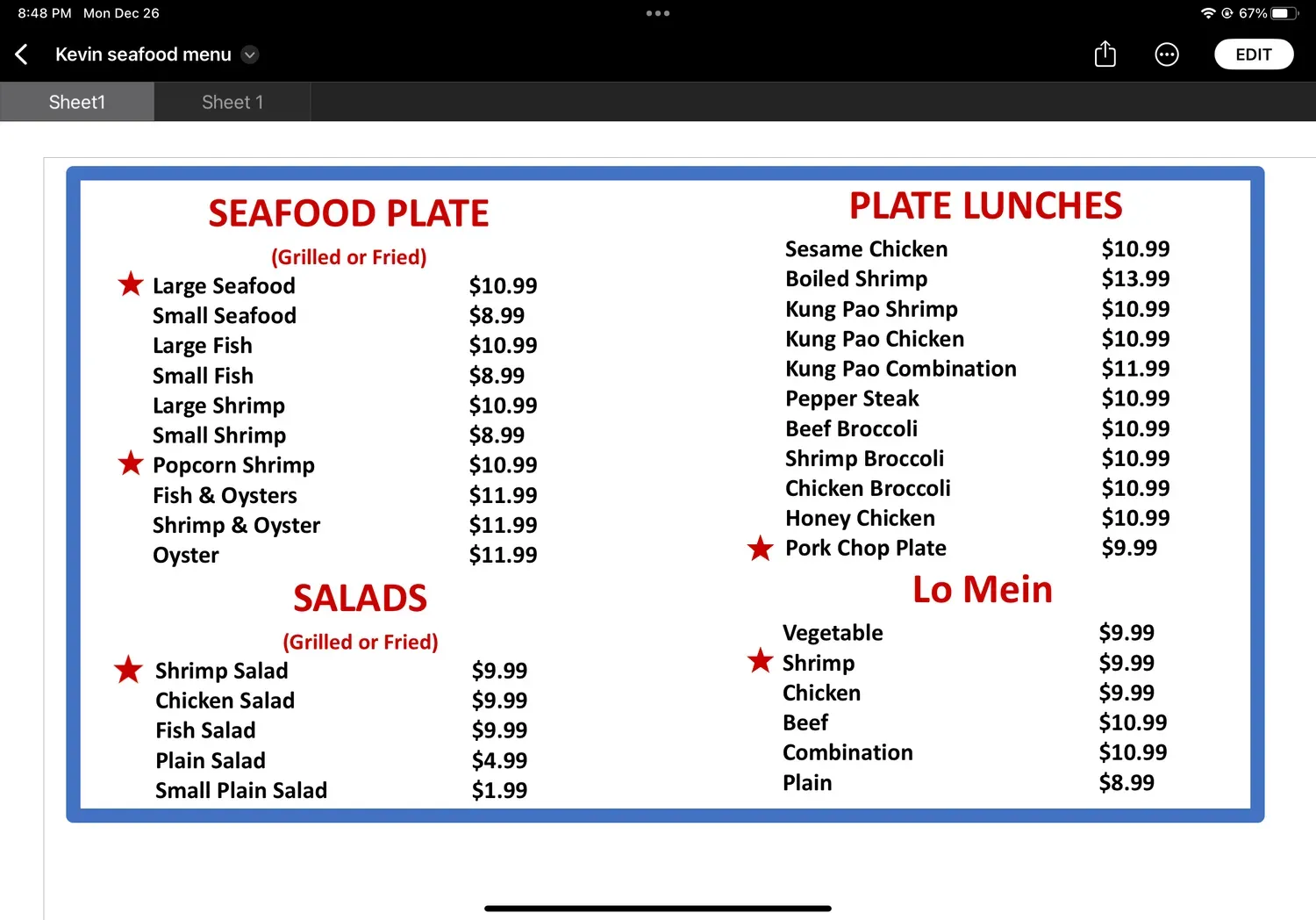 Menu 3