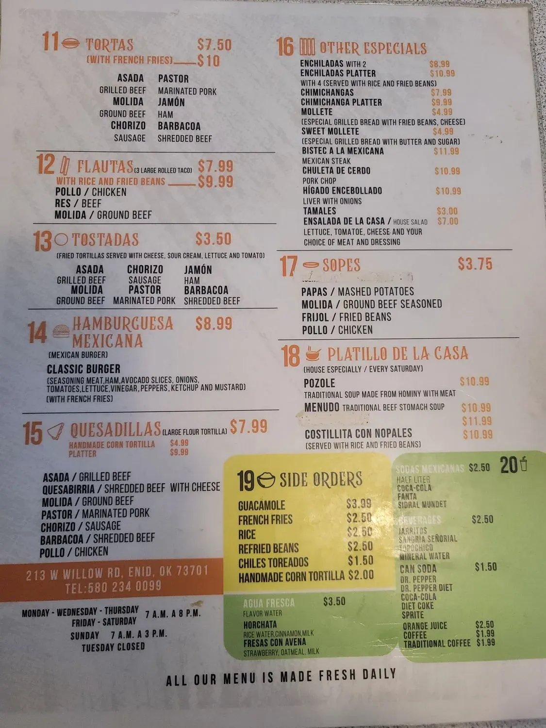 Menu 1