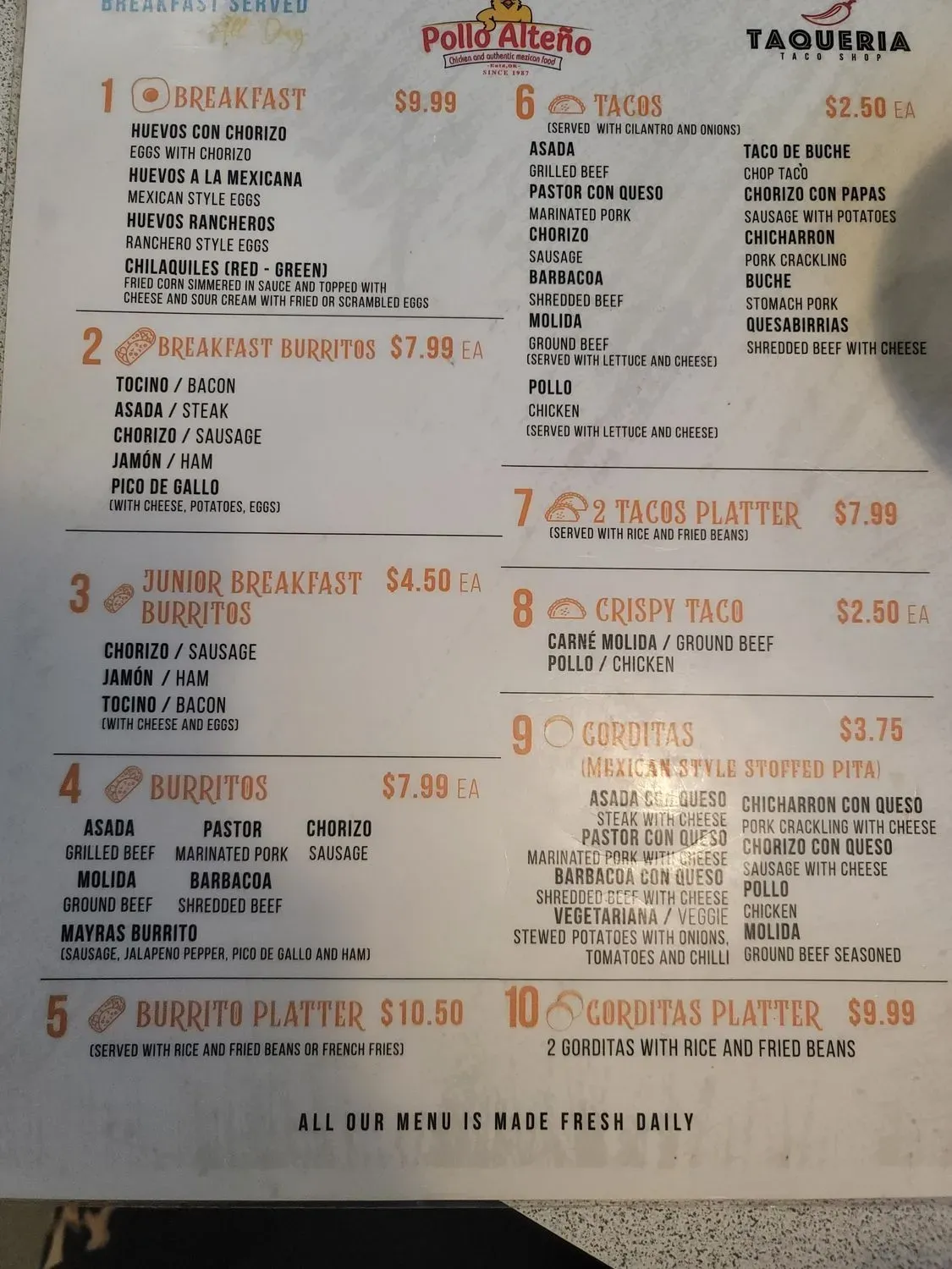 Menu 5