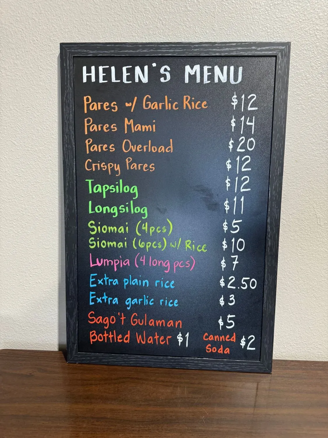 Menu 1