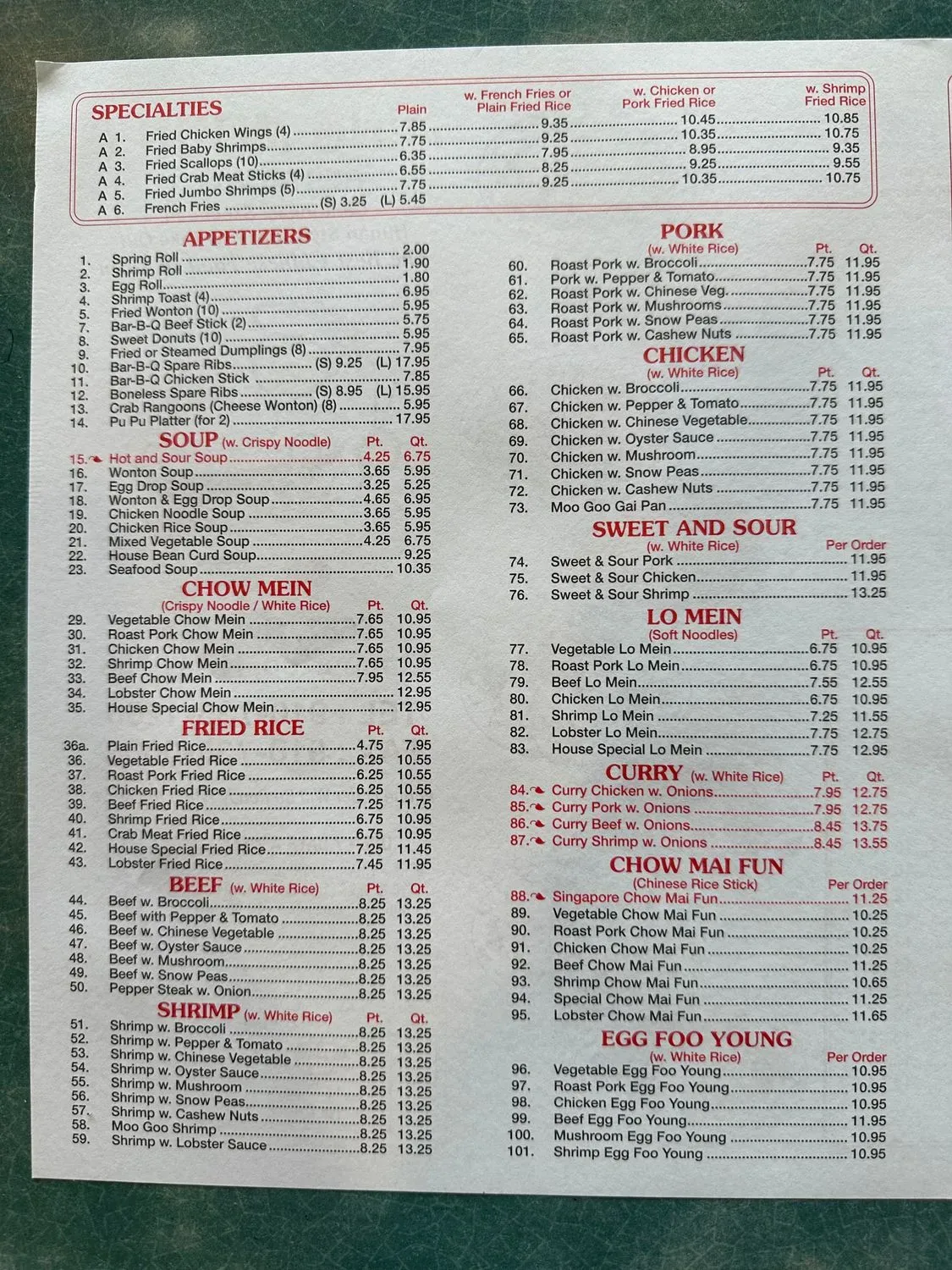 Menu 1