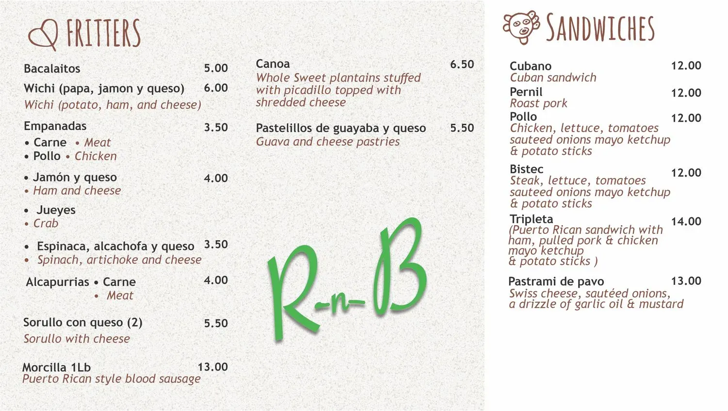 Menu 2