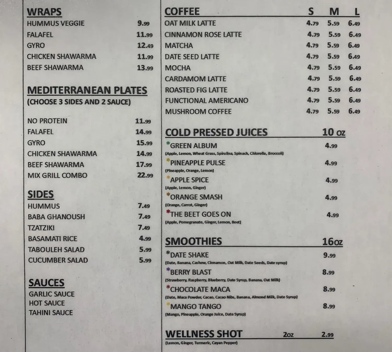 Menu 1