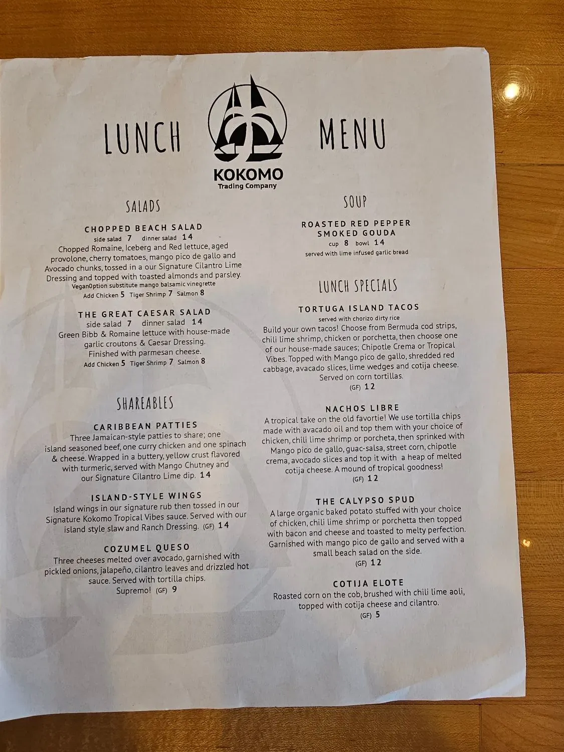 Menu 1