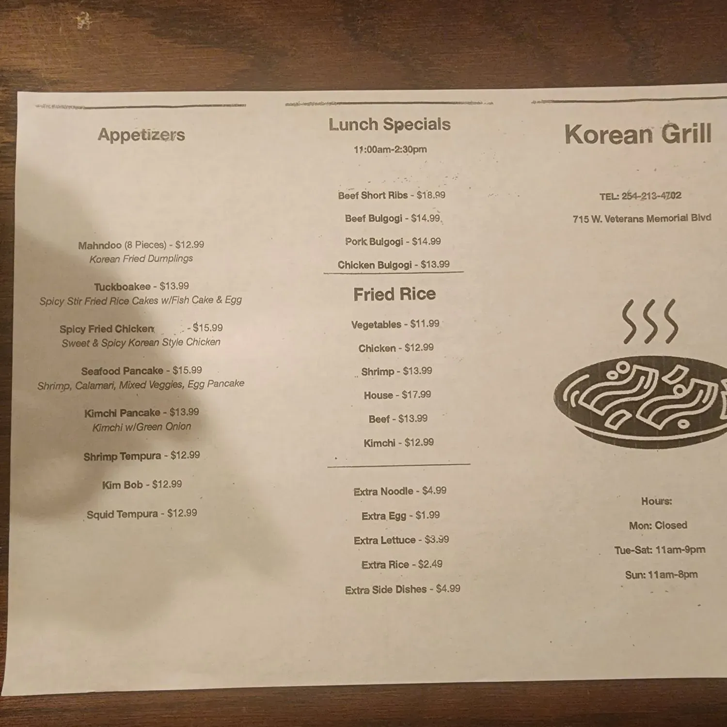 Menu 1