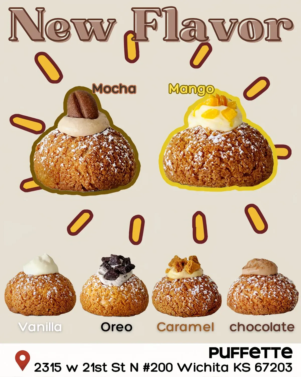 Puffette Cream Puff Menu - Updated November 2025