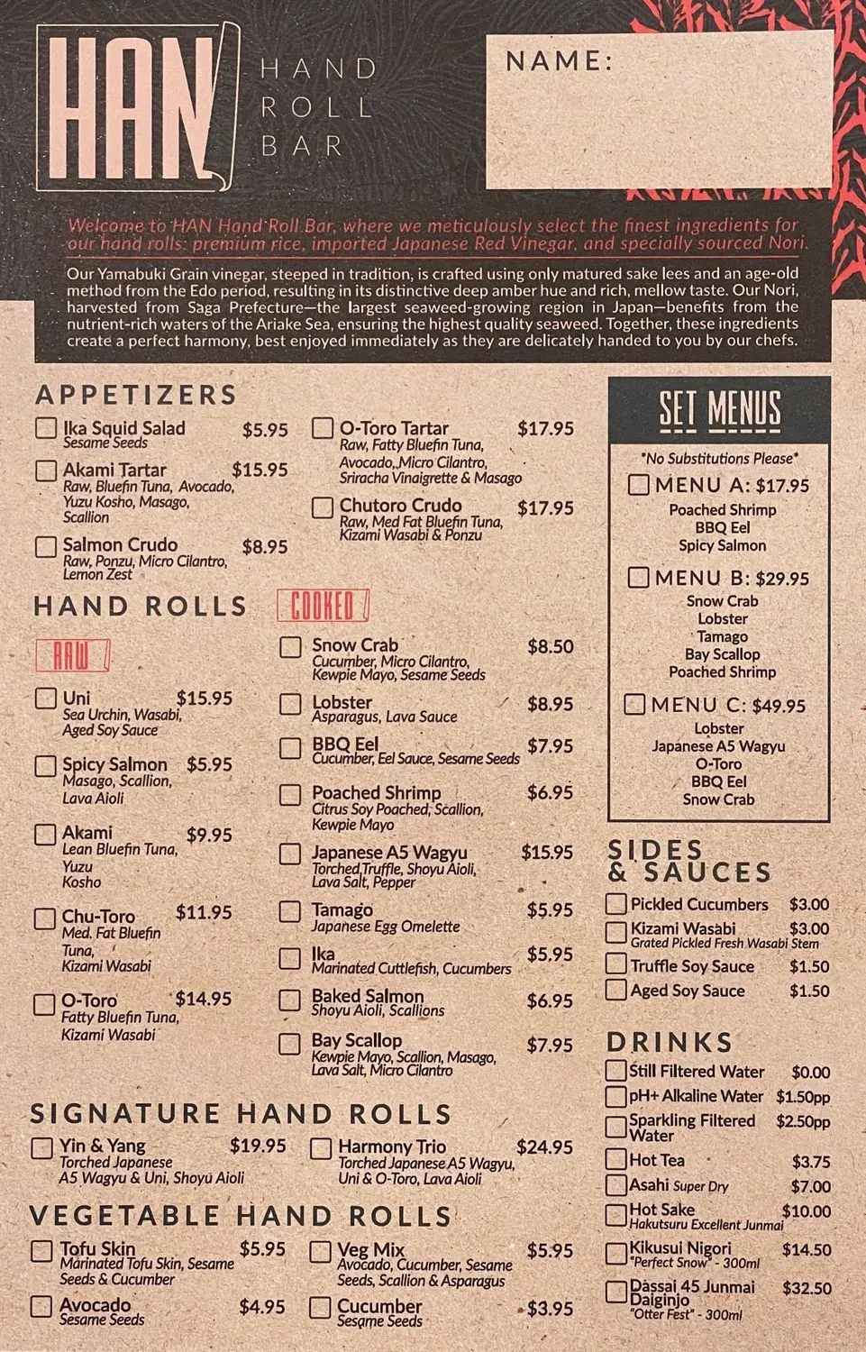 Menu 1