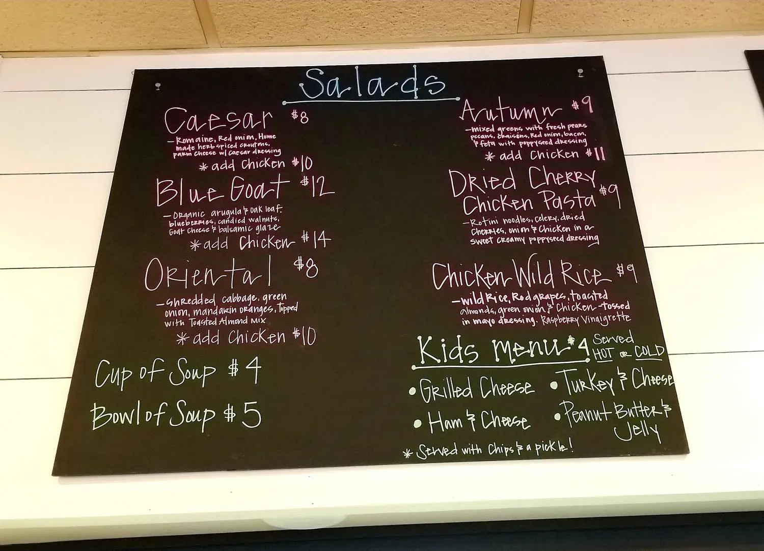 Middle Fork Cafe Menu - Updated November 2025