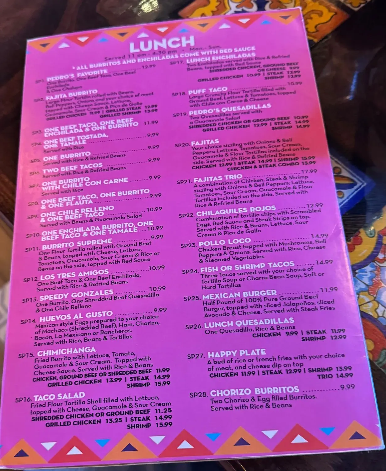 Menu 1