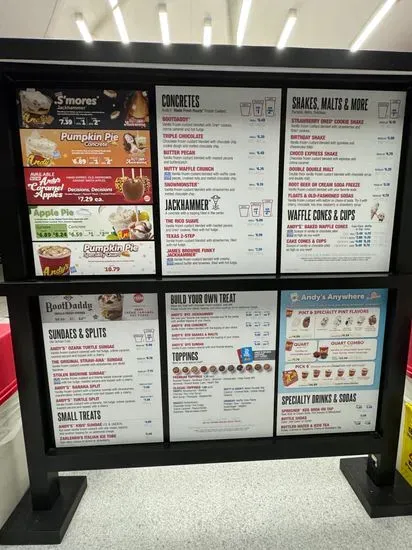 Andys Frozen Custard Menu Valrico Fl Checkle 9269