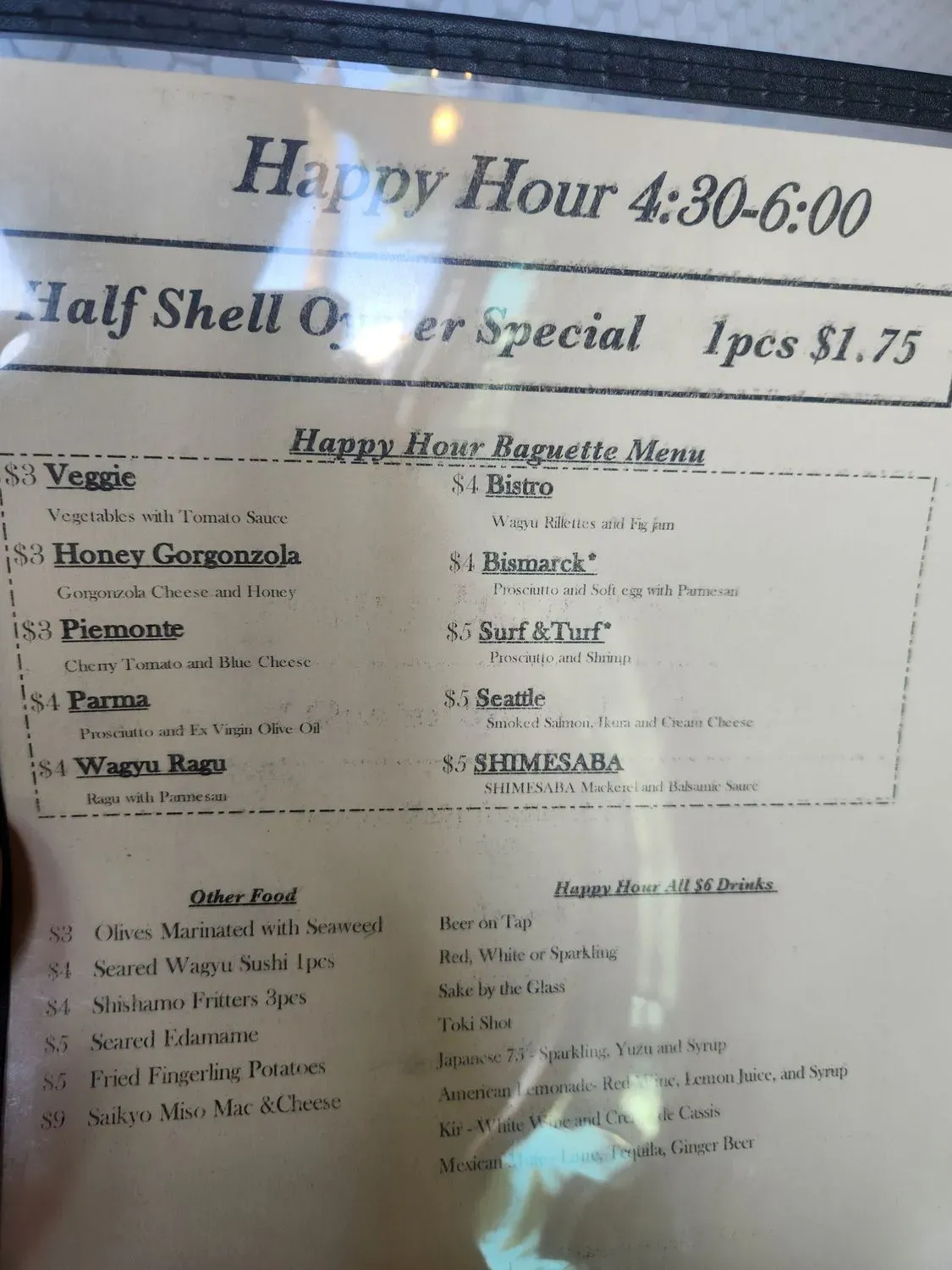 Menu 5