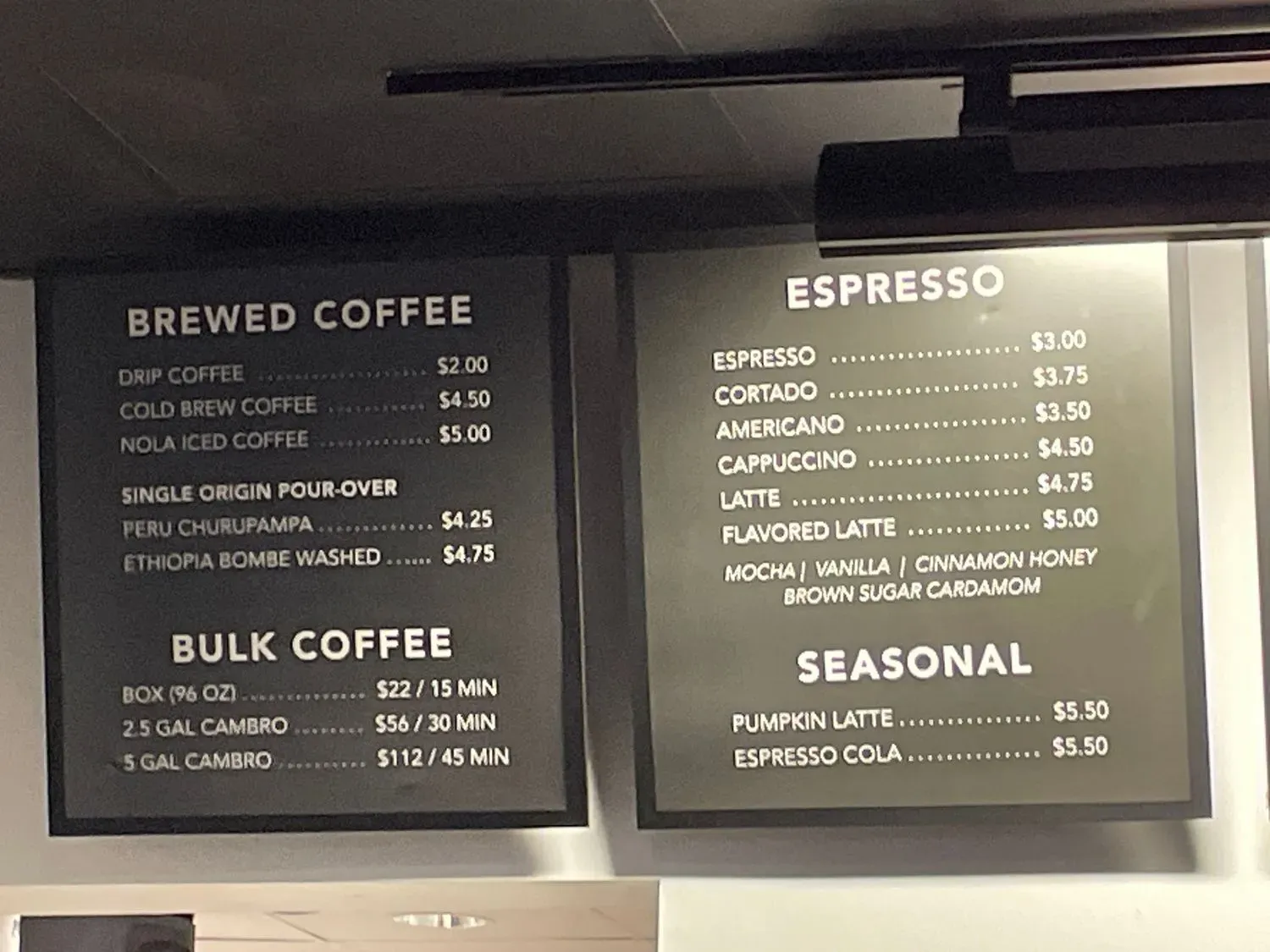 Strange Matter Coffee MSU Union Menu - Updated November 2025