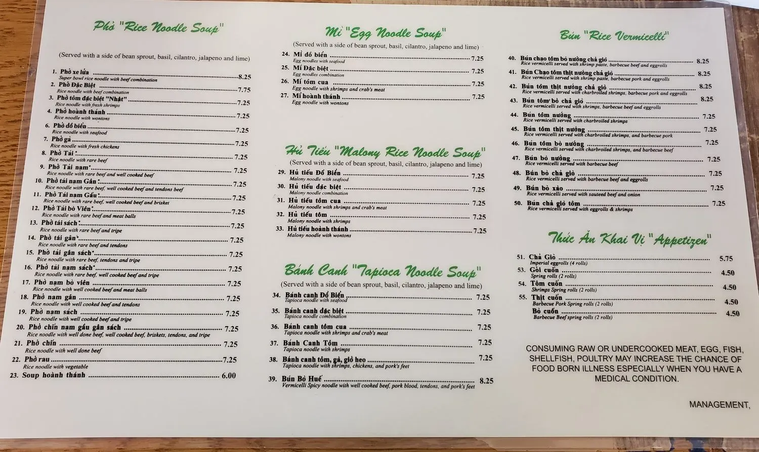 Menu 2