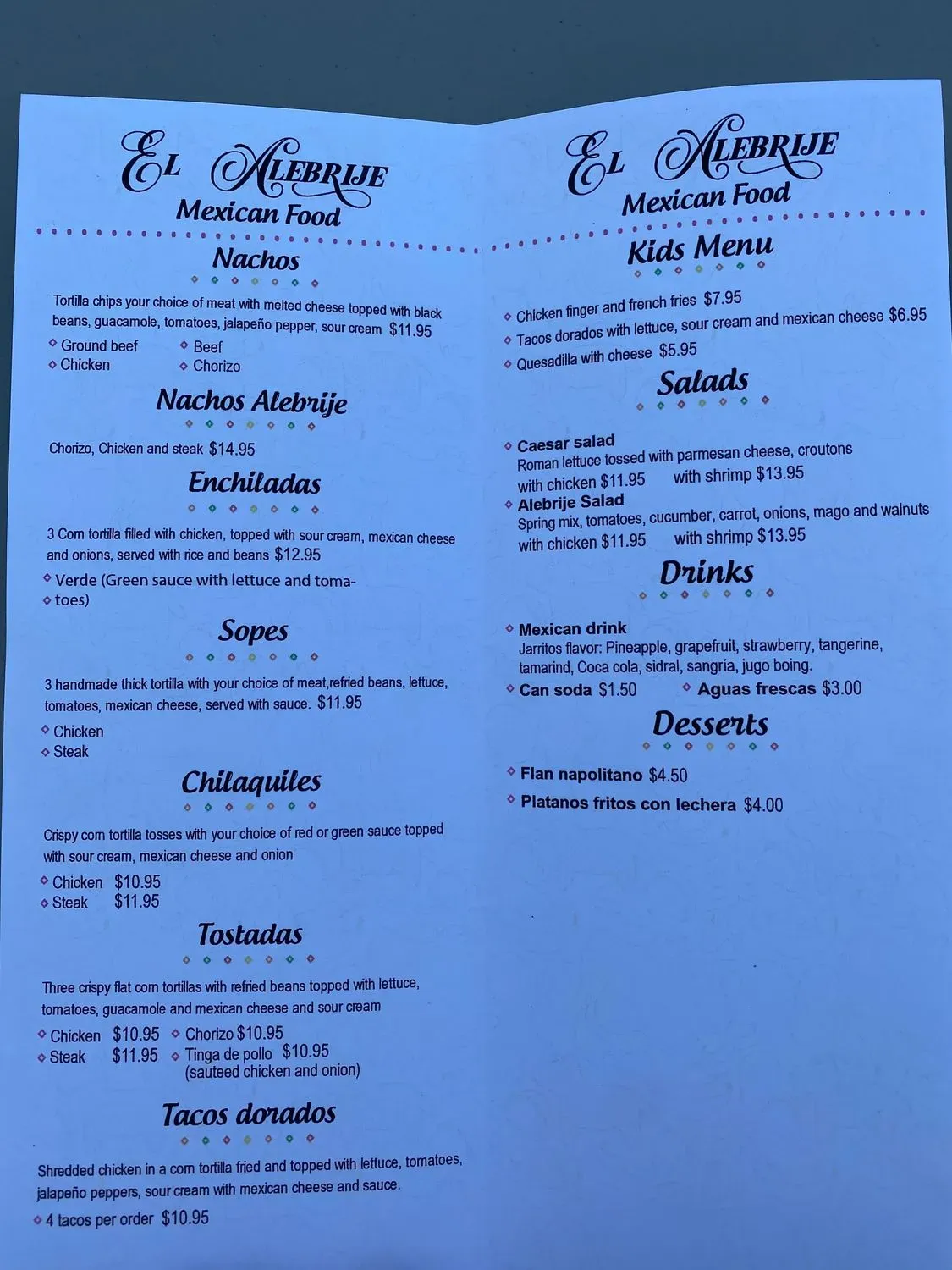 Menu 1