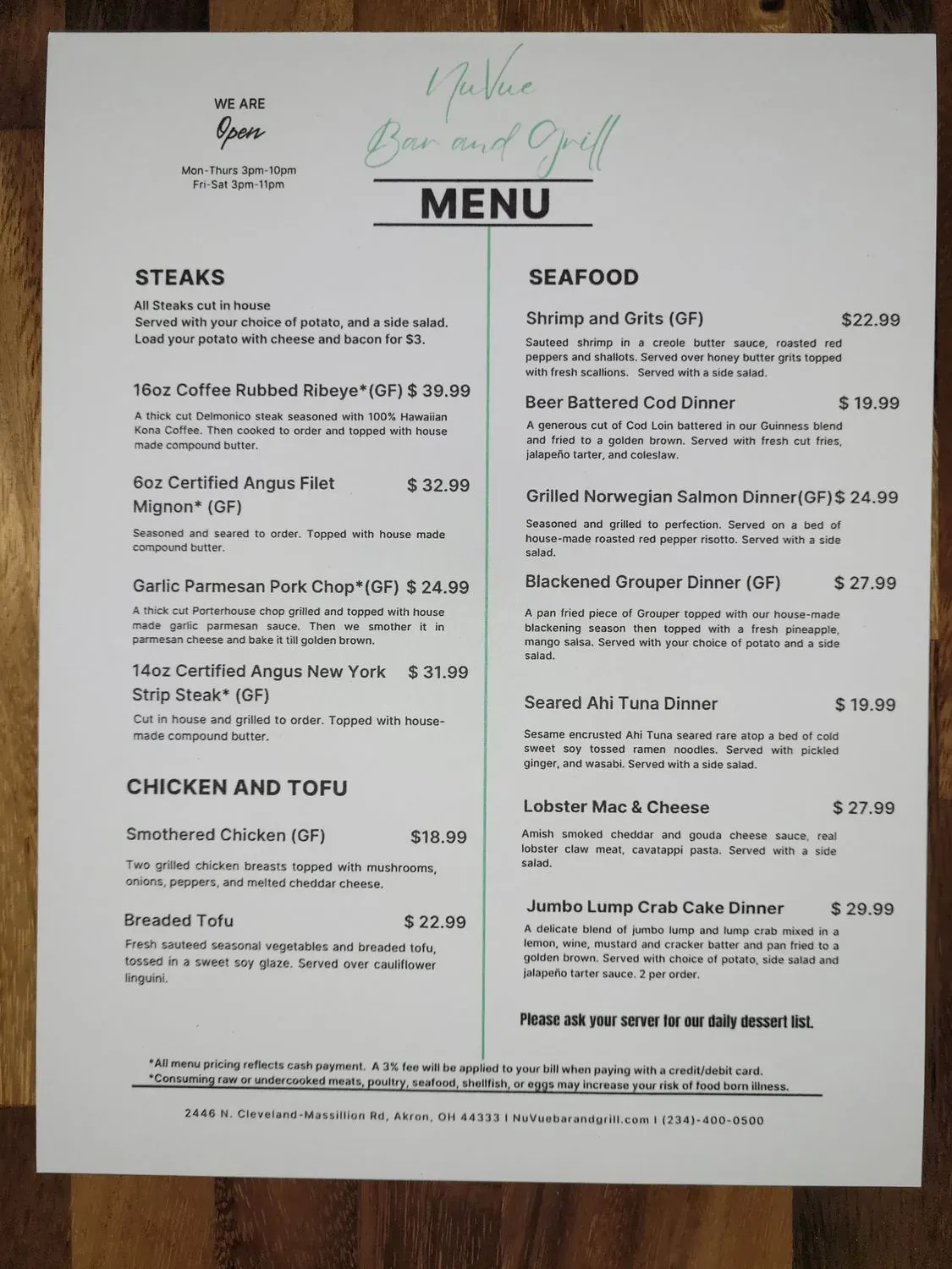 Menu 1