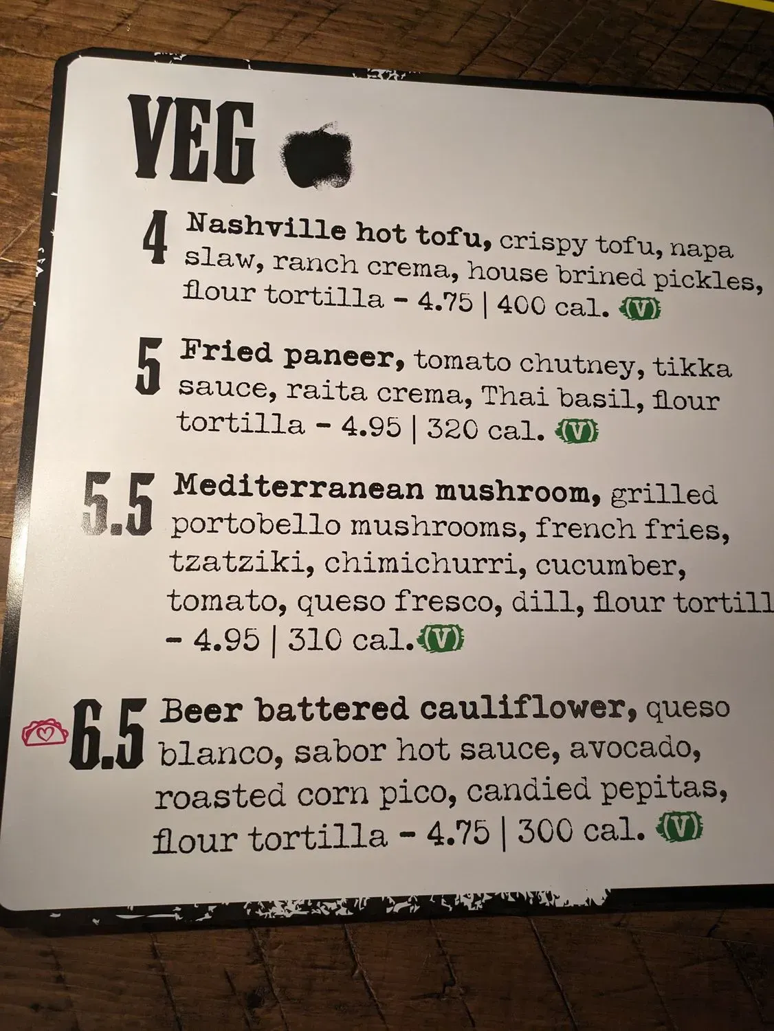 Menu 5