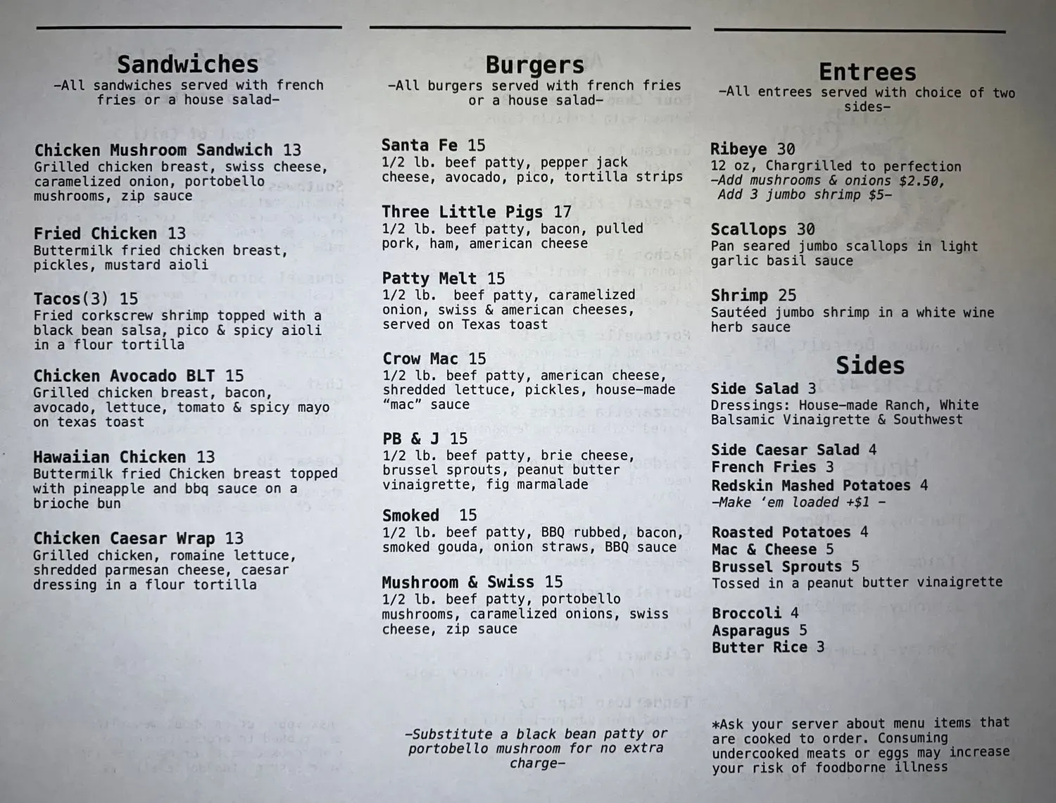 Menu 1