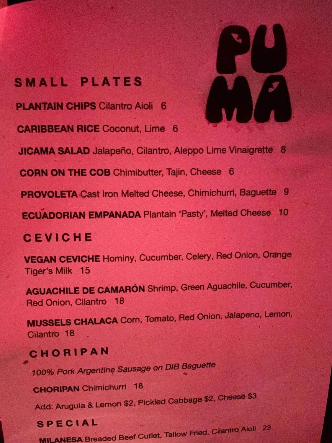 Menu 1