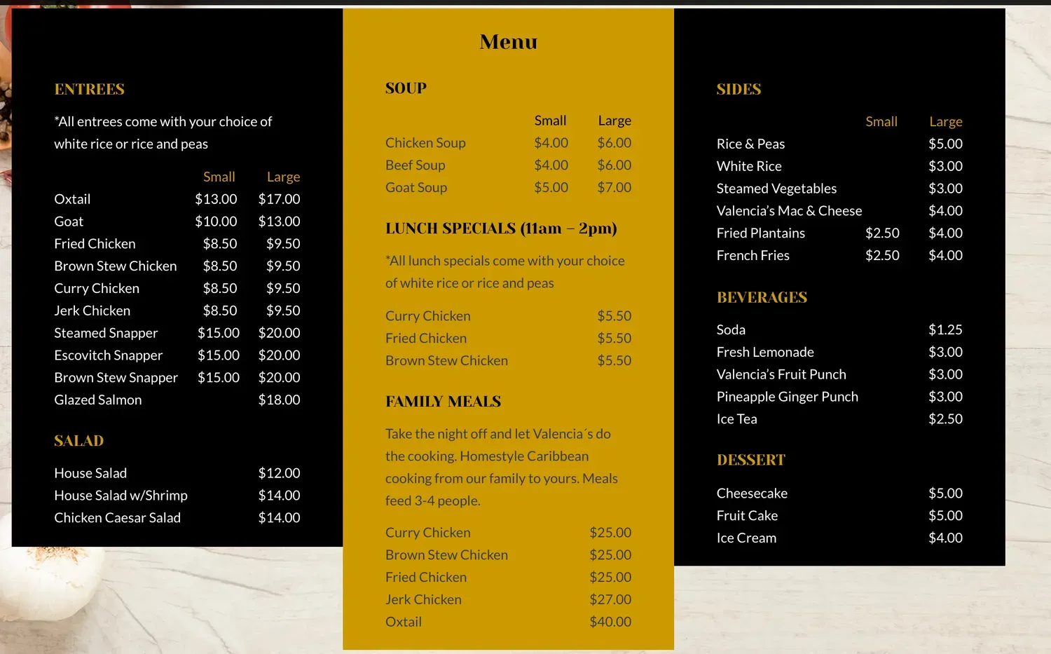 Menu 1