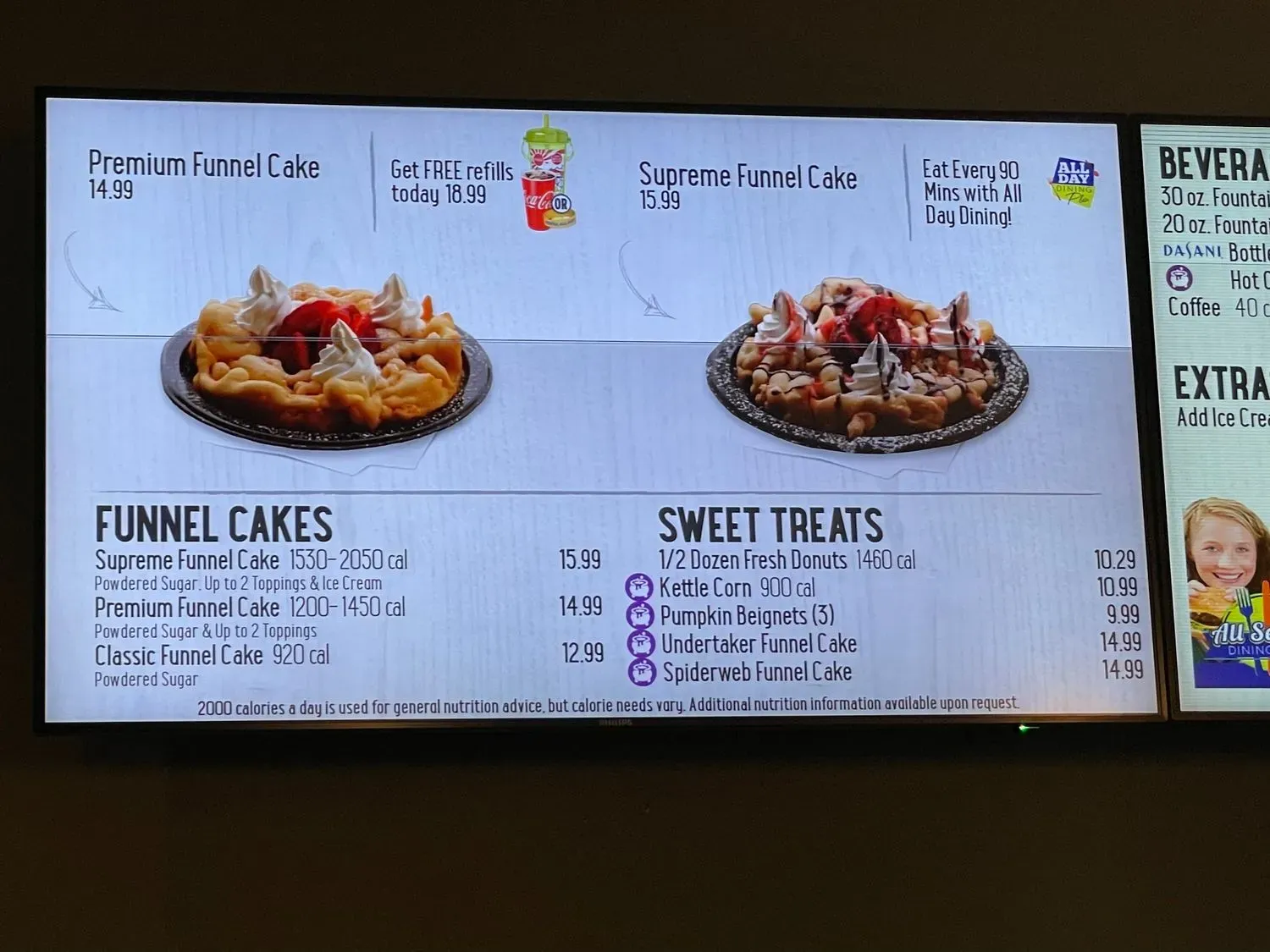 Rivertown Funnel Cakes Menu - Updated November 2025
