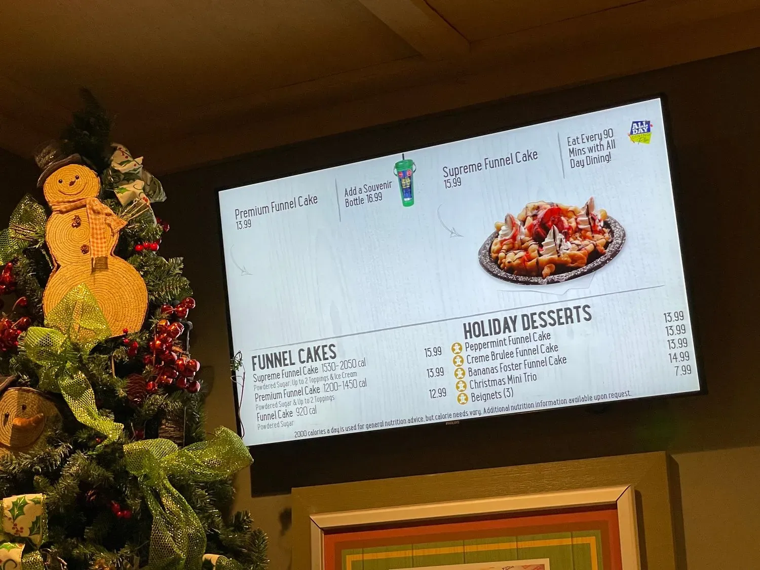 Rivertown Funnel Cakes Menu - Updated November 2025