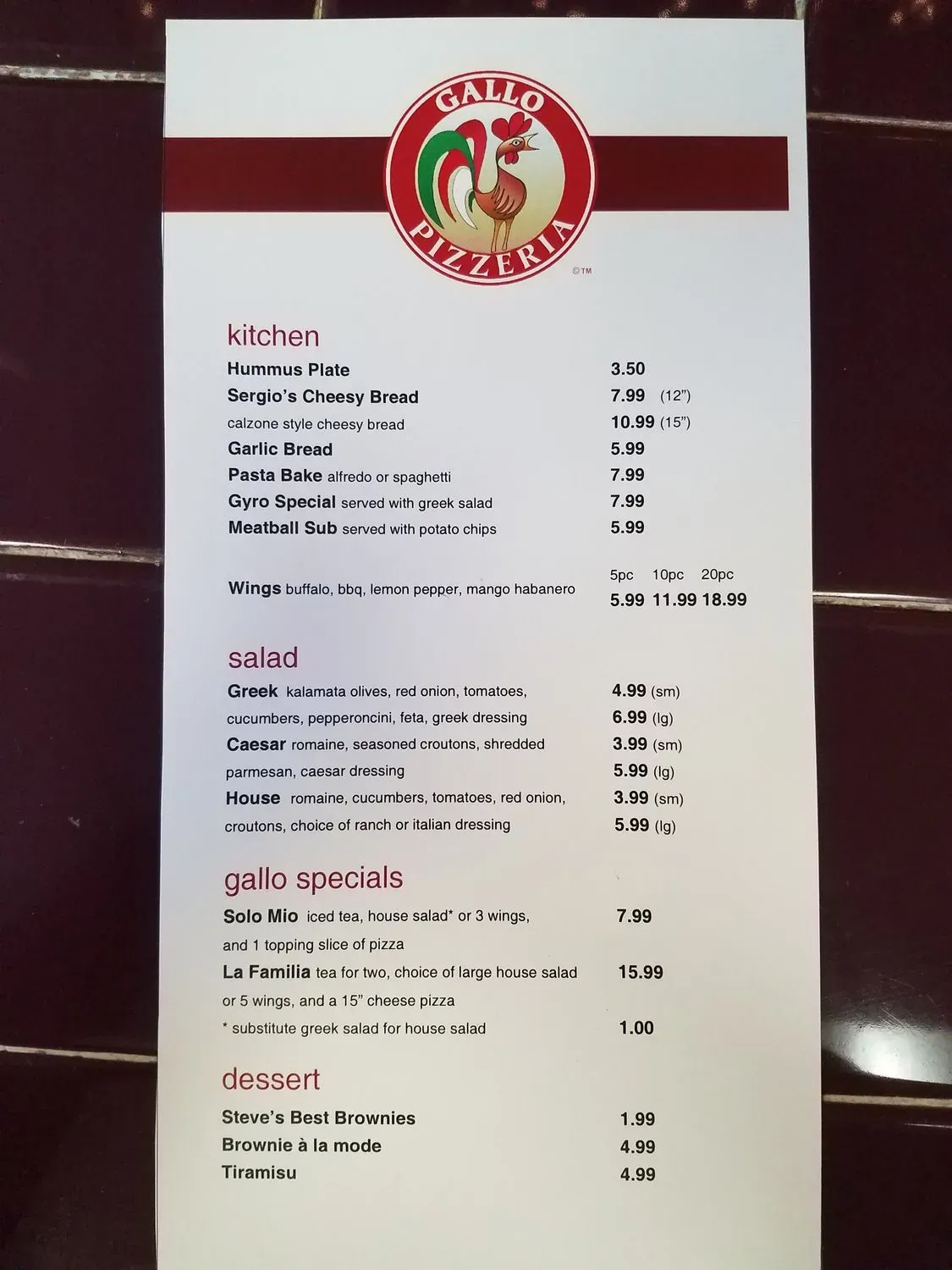 Menu 1