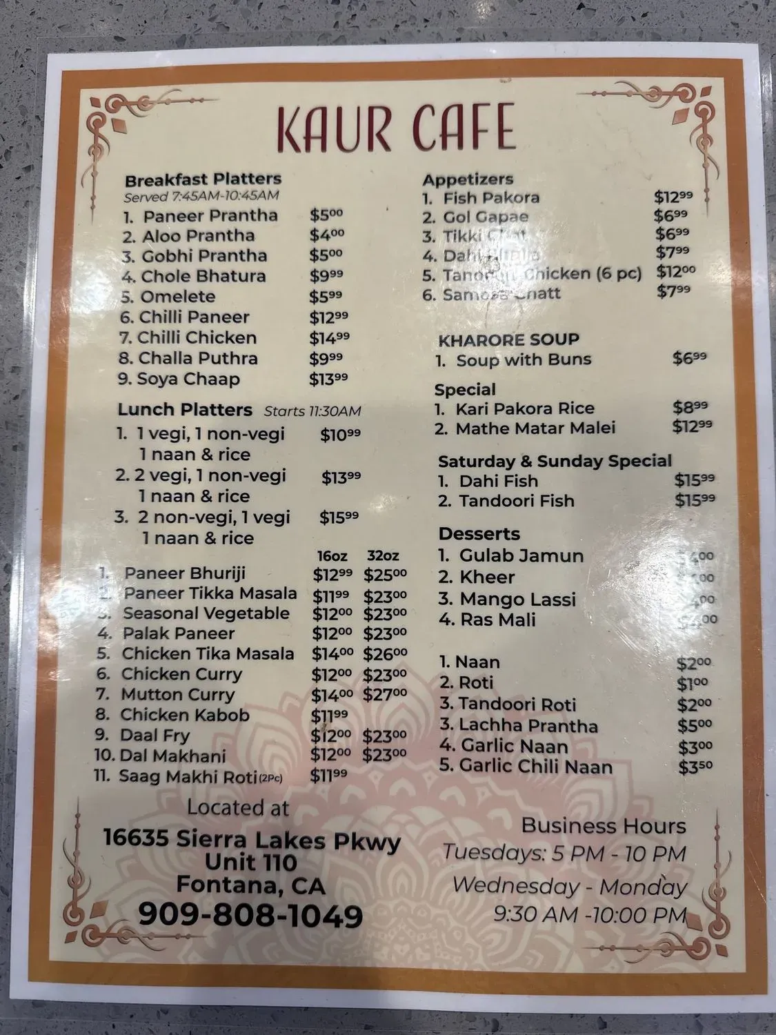 Menu 4